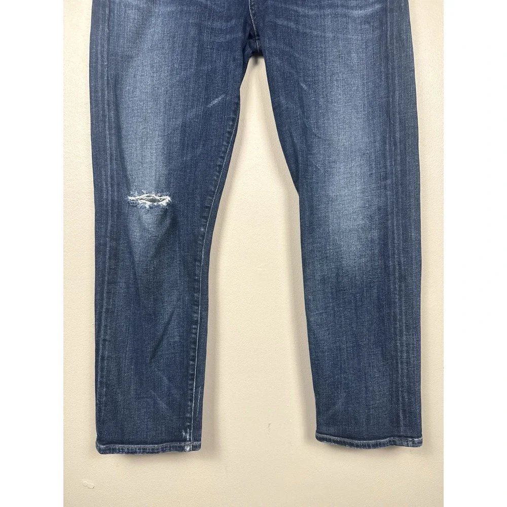 Agolde Isabel Straight Fit Boyfriend Jeans A015B-827‎ Distressed Dark Wash Sz 29